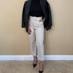 High Waisted Zara Belted Pants
